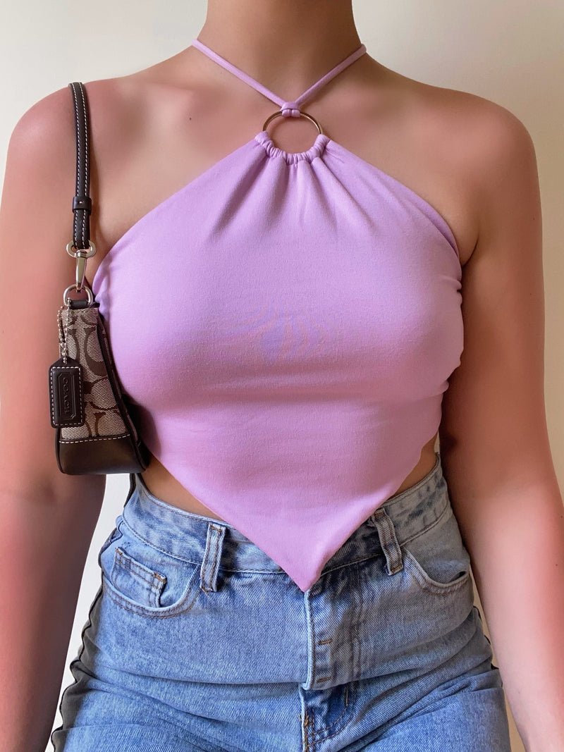 Kayla halter ring top (lavender)