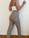 Amelia denim ankle strap tied pants