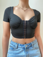 Canella hook eye crop top