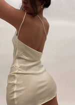 One shoulder satin dress